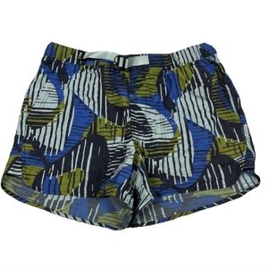 REI Stylish Blue and Green Patterned Women's Shorts